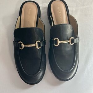 Sincerly Jules Black Leather Loafers. Preppy, spring, casual and dressy